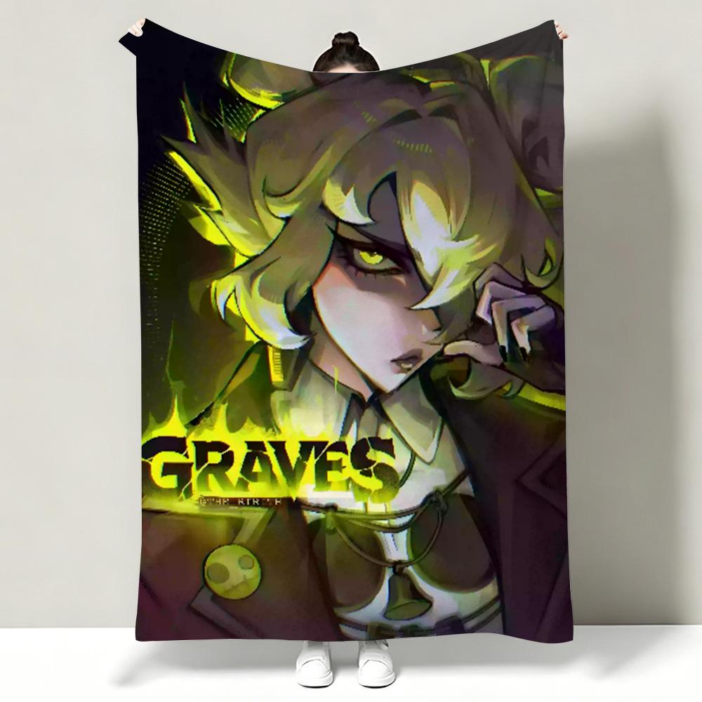 Game D-Deadlock Throw Soft Warm Flannel Throw Blanket, Multi-use for Sofa Bed Office Nap