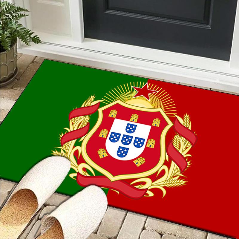 1PC Rug Portuguese Coat Of Arms Carpet, Chair Rug,Area Rug for Office Bedroom Living Rooms Bedroom, Doormat Decor Christmas Fan Gifts