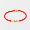 Initial 26 Letters Micropaved Zirconia A-Z Bracelets For Women Handmade Baided Rope Adjustable Bracelet Friendship Jewelry Gifts