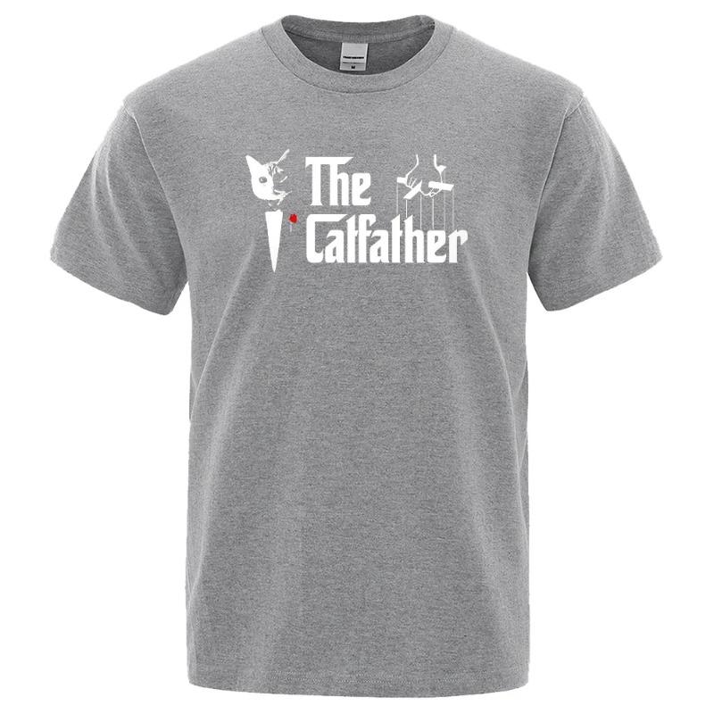 

Men s Fashion T-Shirt Cat Dad Cat Print T-Shirt Brand Round Neck Clothing Oversized Casual Short Sleeve T-Shirts Men’s M