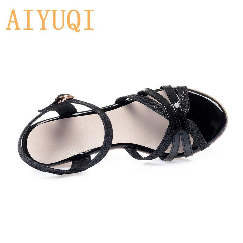 Women's Sandals Summer New Shiny High-heel Women Sandals Roman Fashion Open Toe Sandals for Ladies