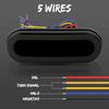 Oval 3 in 1 LED Tail Lights 68led Dynamic Flowing Turn Signal Light DRL Tail Running Light For Car Truck Trailer Lorry 12V 24V