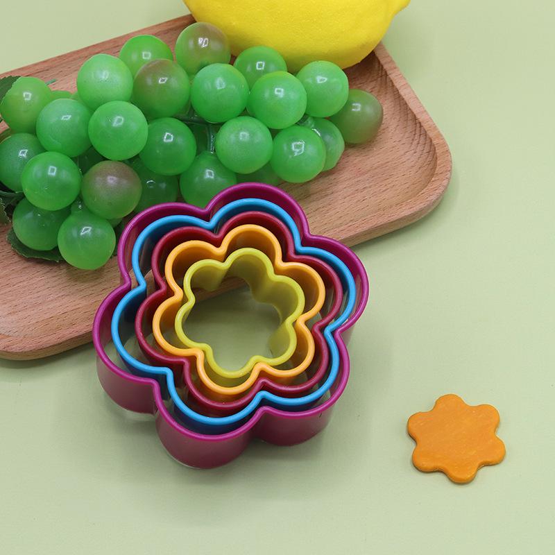 Love Five-pointed Star Round Square Fruit Slicer Cookie Mold Baking Cake Decoration Set