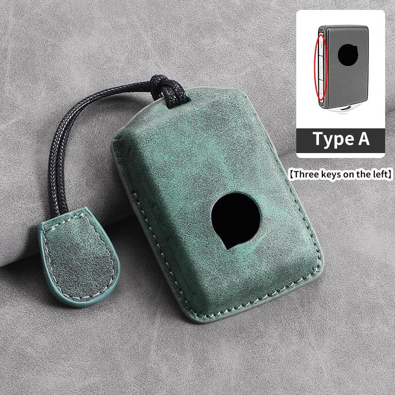 3 Button Leather Car Key Case Cover for Volvo S60 S90 XC40 XC60 XC90 V60 V90 T6 T8 Auto Key Shell Protection Accessaries