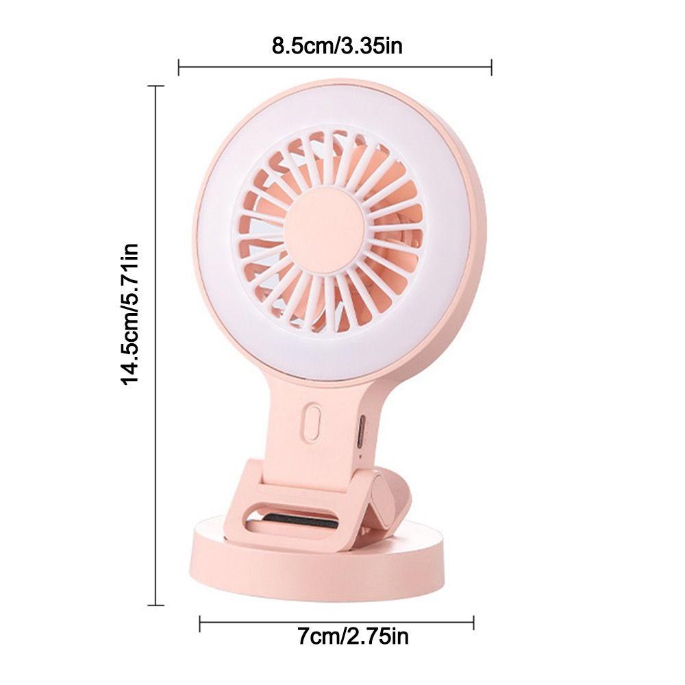 Mini Mobile Fill Light Fan Ultra-Quiet Makeup Facial Beauty Lamp Creative Fan