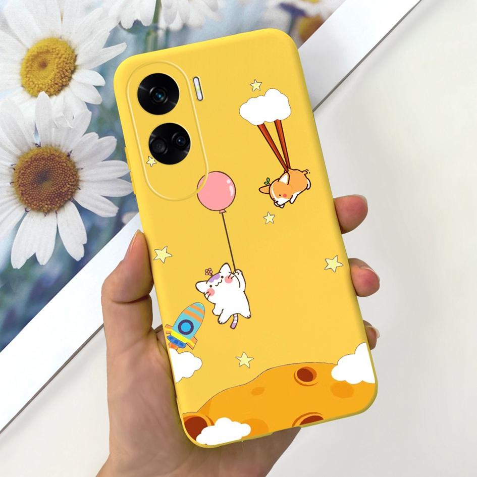 For Cover Honor 90 Lite Phone Case CRT-NX1 Fashion Butterfly Cartoon Slim TPU Soft Silicone Back Cover For Honor 90Lite 5G Funda
