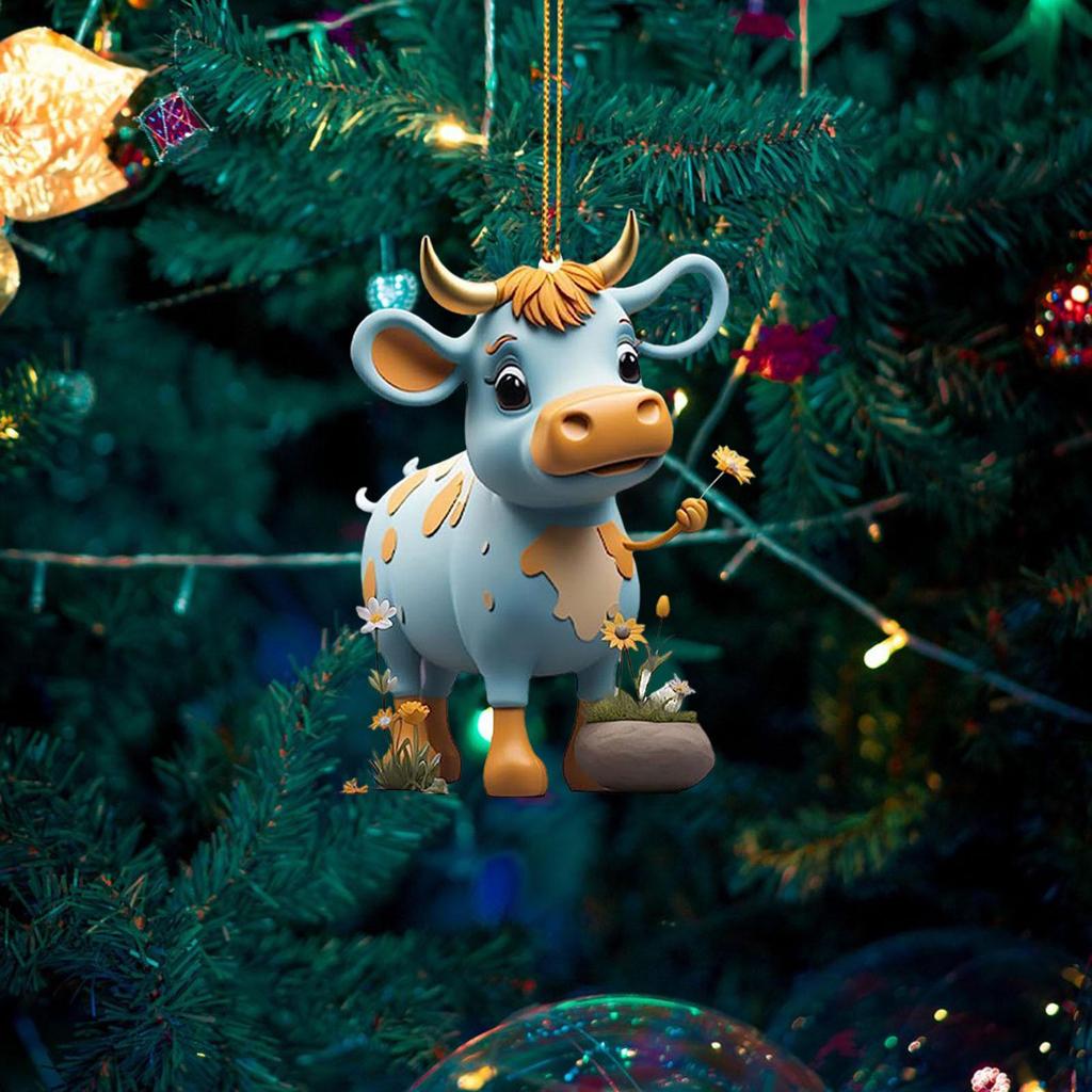 Christmas Tree Decorations Acrylic Ornaments Birthday Gift Door Window Car Pendants for Home