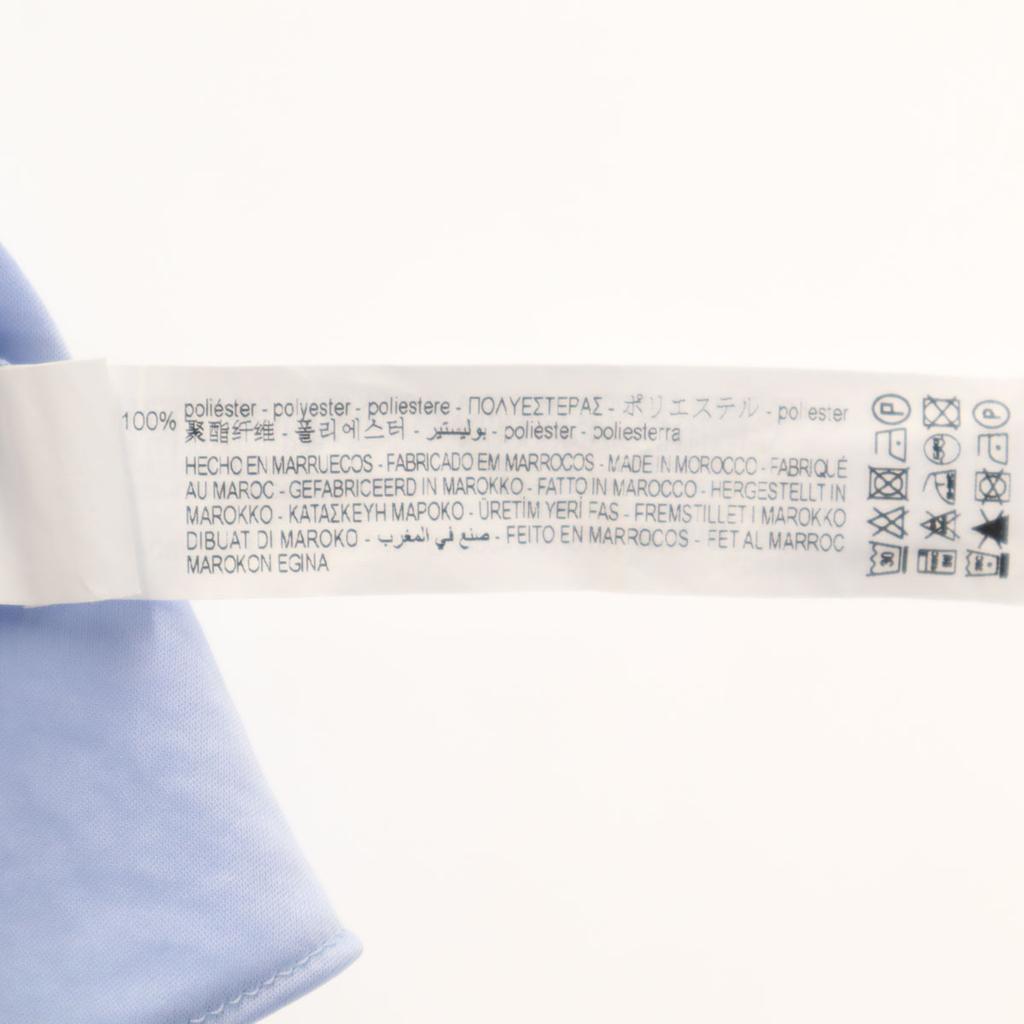 Zara French Sleeve Frill Blouse XS Blue Shirt Women Used