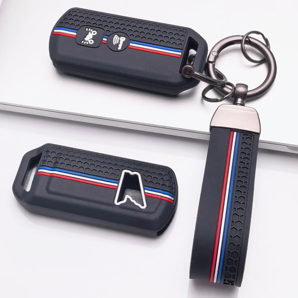 Key Cover for Honda PCX 125 150 160 with Keychain Anti-Scratch Surface Shockproof Structure Soft Grip Texture Easy Install Design Car Remote Accessory
