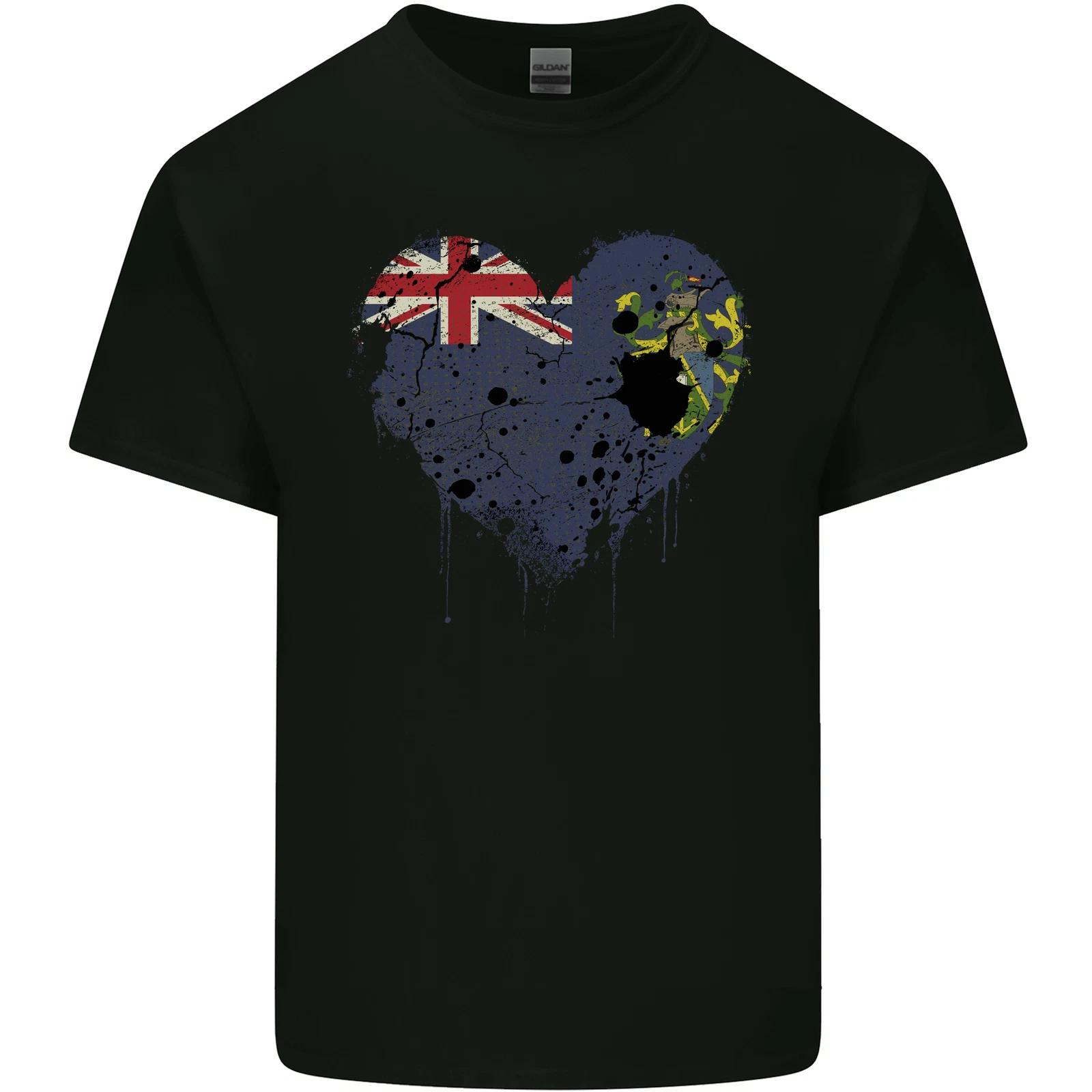 Love Flag Pitcairn Islands Football Kids T-Shirt Childrens 4XL