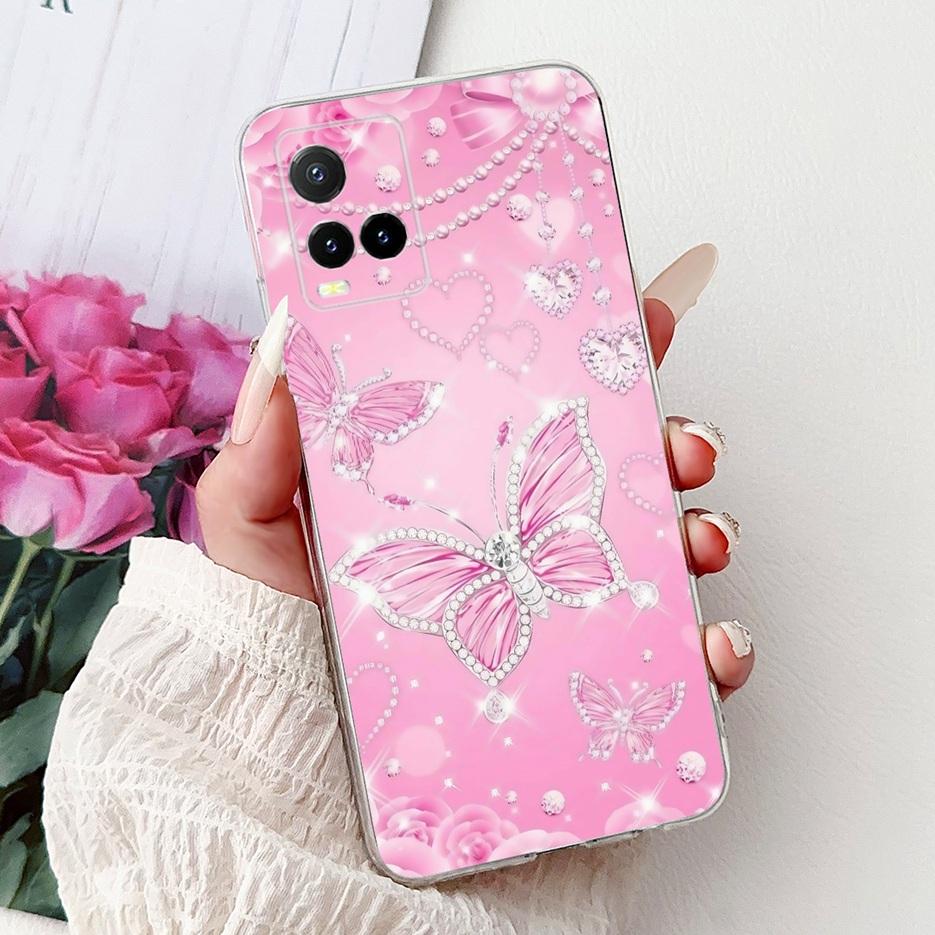 For Vivo Y33s 4G V2109 Case Vivo Y21 Y21s V2110 V2111 New Luxury Painted Cover Soft Silicone Case For Vivo Y21e Y21t Y33t Fundas