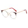 95588 Round Frame Fashionable Anti-Blue Light Unisex Glasses Frame, European And American Metal Spring Foot Flat Glasses