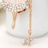 Flower Fairy Keychain Rhinestone Butterfly Wings Fairy Charm Cute Sparkly Keychain Bag Charm Gift for Women Girls