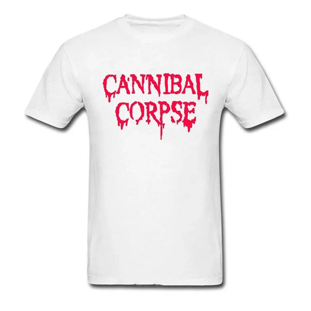 Mens Canibal Corpse T-Shirt Death Metal Band Pattern Men's and Women's Harajuku Street Casual Fashion Top