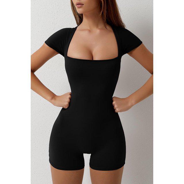 European & American Backless Crisscross Yoga Jumpsuit: Sexy Curvy Fit, Solid Color