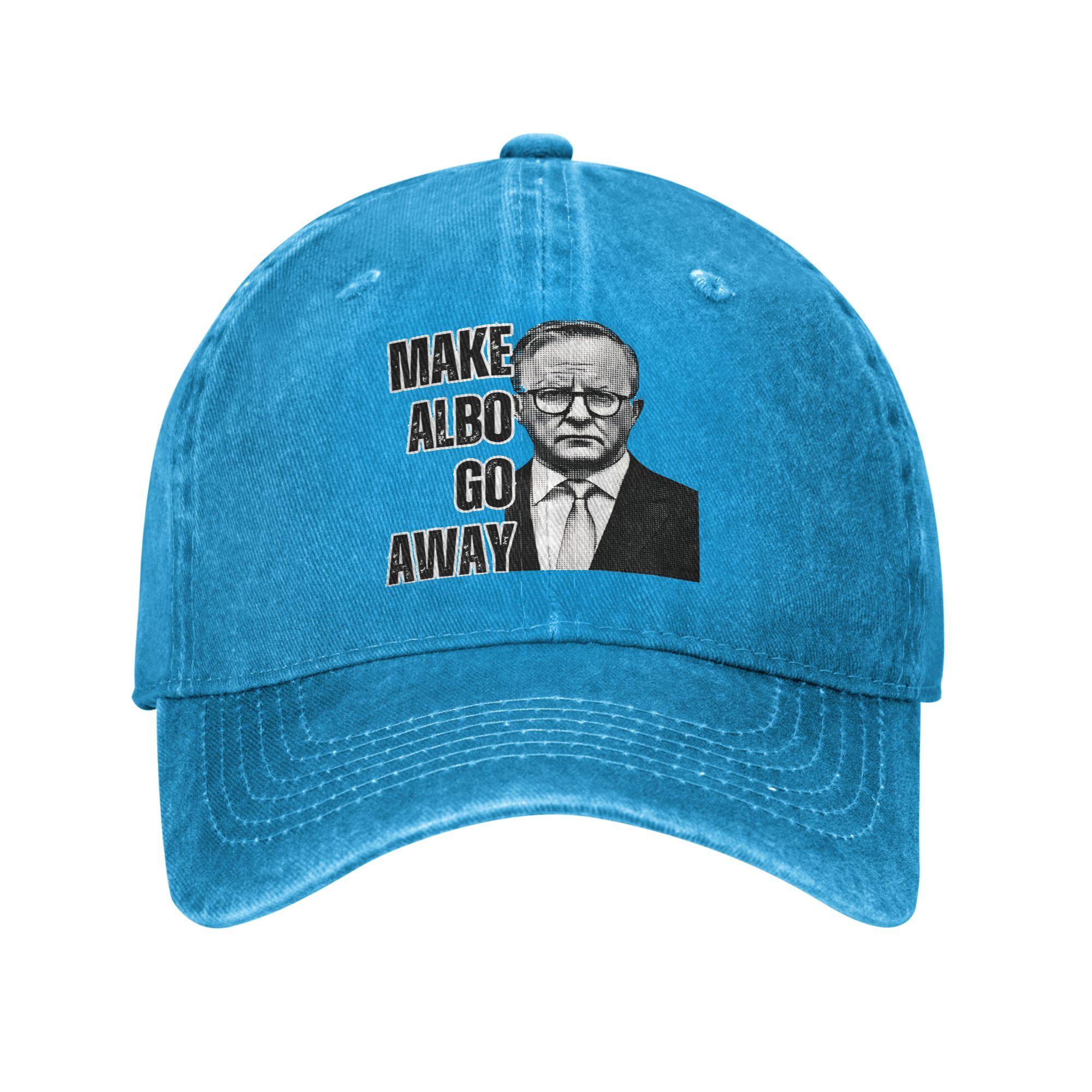 

Summer MAGA MAKE ALBO GO AWAY1 Baseball Cap Sun Adjustable Design Washed Trucker Hat Unisex-Teens Stylish Snapback Cap One Size
