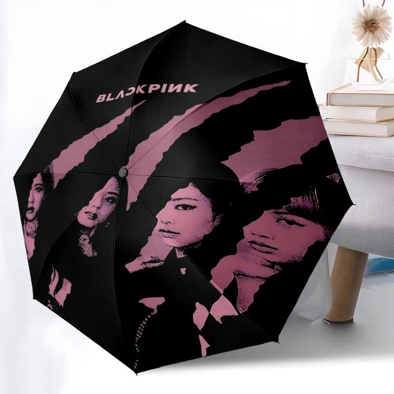 1PC Blackpink Members Automatic Open/Close, 8-Rib Durable Frame Compact Travel Umbrella for Men & Women S1222013
