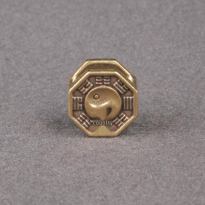 

Латунный кулон-нож EDC для Тай Чи с амулетом Багуа, брелок из ретро-национального шнура, плетеный шнур, разделительные бусины, DIY-аксессуар.