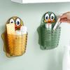 Punch-free Cartoon Storage Box Plastic Shower Wall Organizer Drainage Storage Rack  for Home