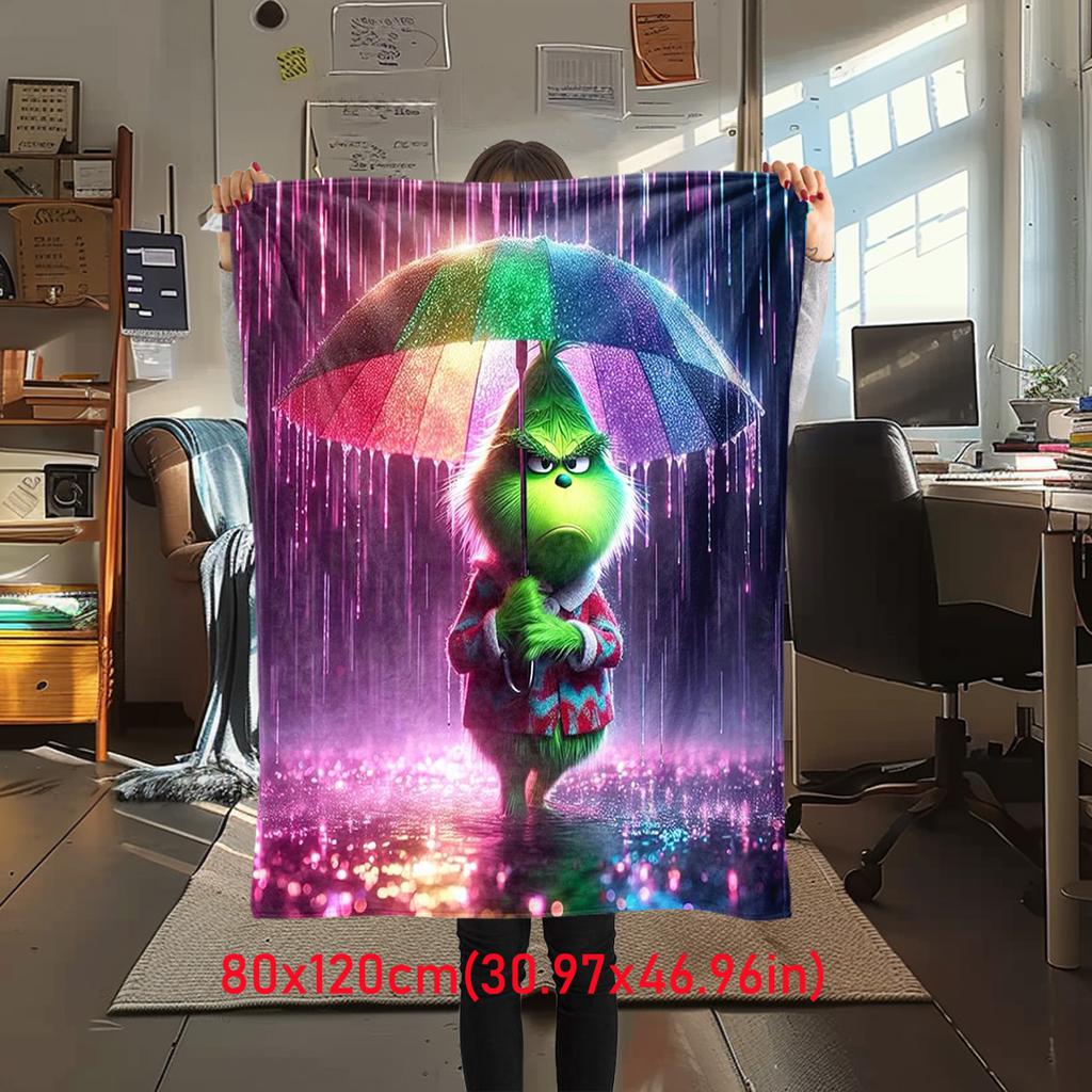 Christmas Gift Comedy Movie How the Grinch Stole Christmas blanket home warming, four season bed decoration sofa cover flannel throwing blanket K20