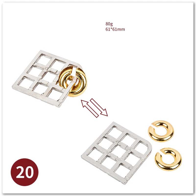 Metal 3D Jigsaw Puzzle Solving Toys Puzzle Unlocking Ring Buckle Children Adult Puzzle Games Leisure Puzzle Games