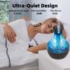 USB Aromatherapy Diffuser 300ml Ultra Quiet Cool Mist Humidifier with Remote Control, 7 Color Changing LED Lights for Sleep Aid