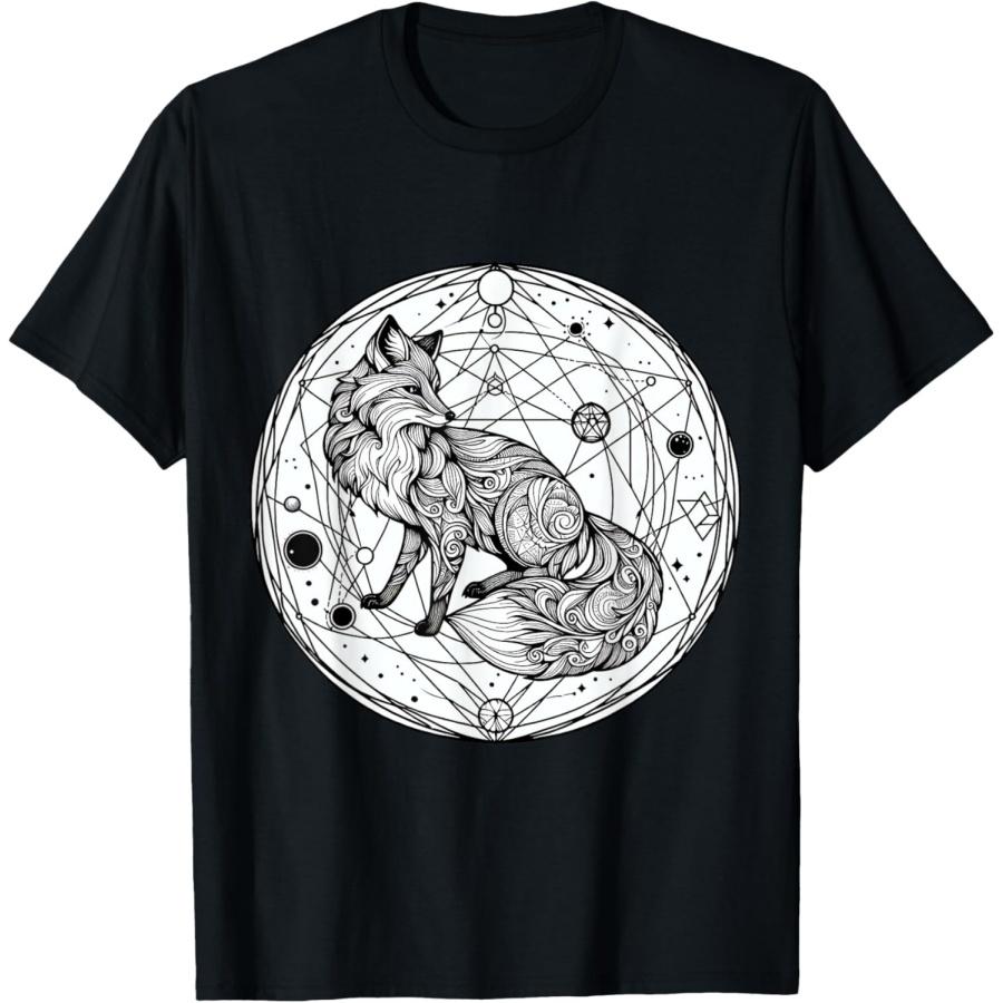 Spiritual Fox with Stars and Planets Foxes Vixen T-Shirt S