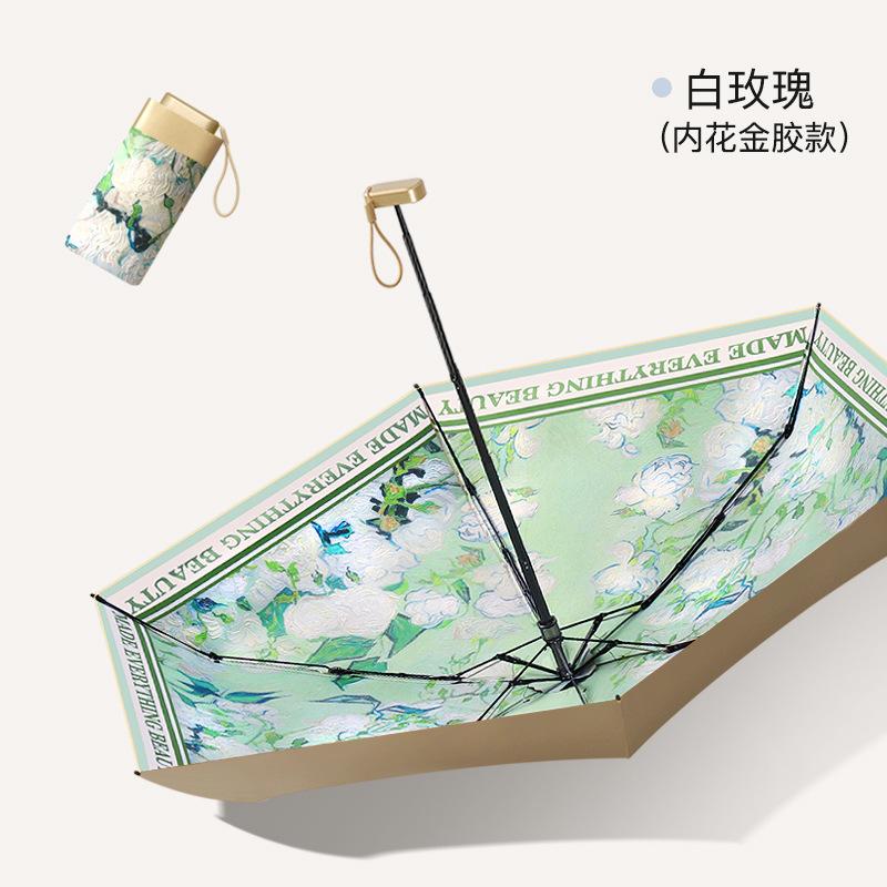 New flat 60% off card umbrella, titanium parasol, pocket umbrella, sun protection umbrella, weather and rain sun umbrella