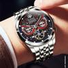 OUPINKE Herrenuhr Multifunktionale mechanische Uhr Hollow Spider Armor Herrenuhr High-End-Uhr