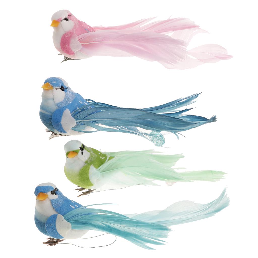 2pcs Artificial Birds Feather Foam Simulation Birds Home Decor 2pcs Artificial Birds Feather Foam Simulation Birds Home Decor
