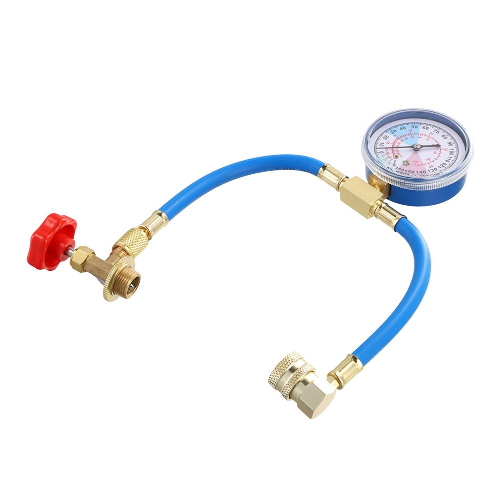 R134a Refrigerant Gas Recharging Kit Air Conditioning Tool Hose Set Refill Air Conditioning Recharge 1/2’’Automotive Gauge Z7A0