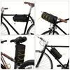 Large Capacity Bike Front Frame Bag Cylindrical Bicycle Handlebar Bag with Elastic Fixing Cord