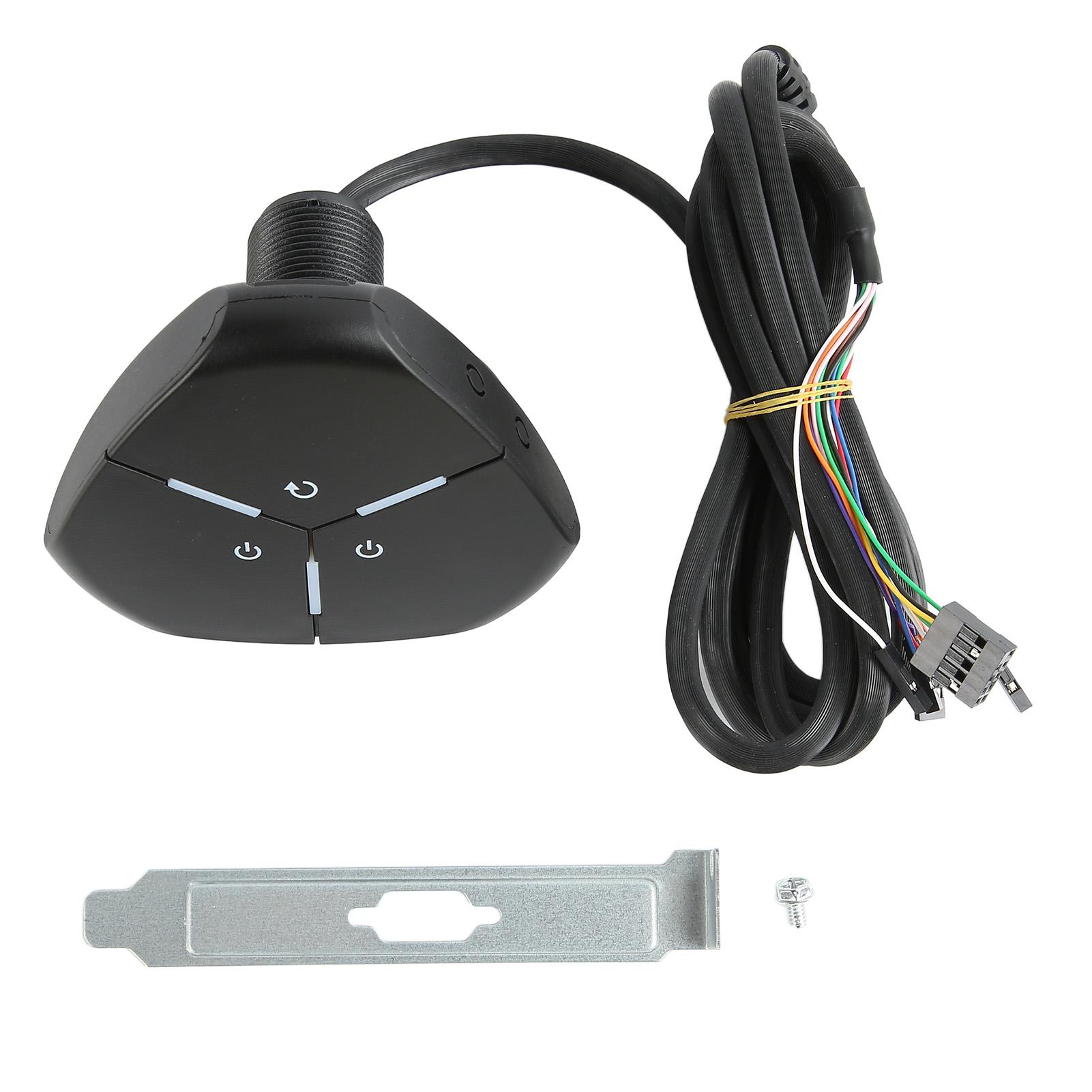 

PC Power Button Dual Power Switch Sturdy Highly Durable ABS Desktop Computer Switch for Desktop Computer