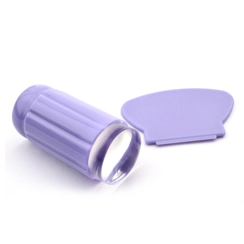 Miękki silikonowy przezroczysty żel klejący stempel do zdobienia paznokci Przezroczysty silikonowy żel do stemplowania paznokci i skrobak do stempli