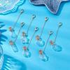7 Pieces Versatile Small Glass Bottles Keychain Charm Pendants Convenient for Craft Enthusiasts and Gifts Ideas