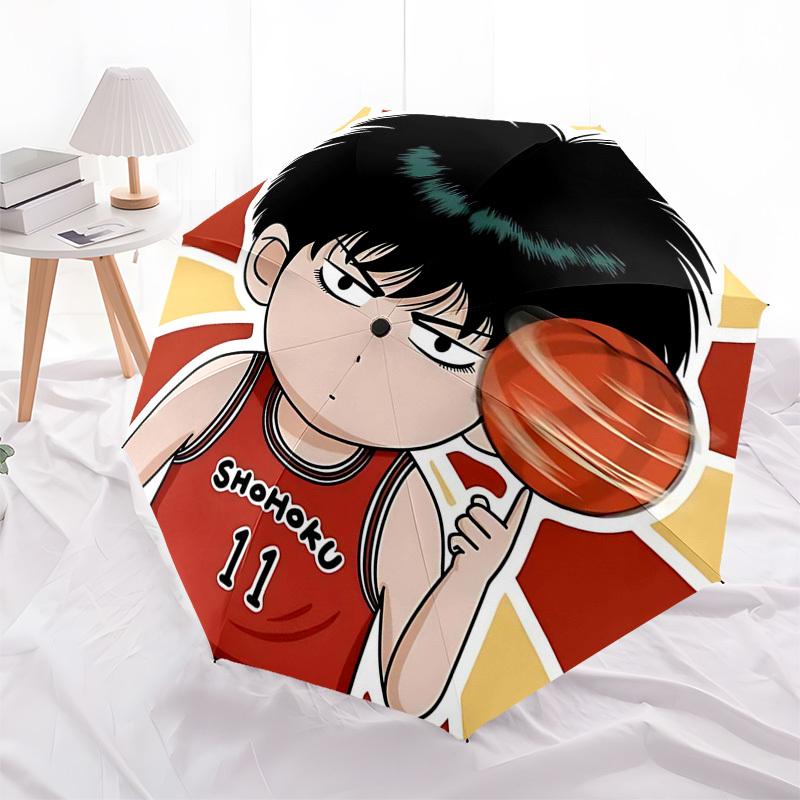 

1pc SHOHOKU Basketball Jersey with Automatic Opening/Closing Umbrella - Portable 3-Fold Design, 8-Bone Iron Frame Outdoor Umbrella, Ideal Gift for Fan