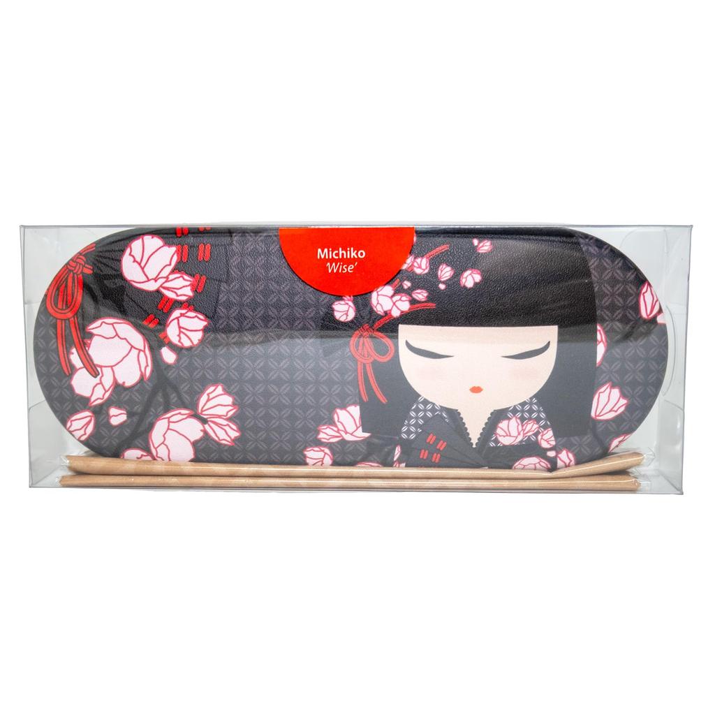 Kimmidoll Brýle Čištění brýlí Panenka Kokeshi [Kimmidoll] Pouzdro, Držák, Hadřík, (MICHIKO)
