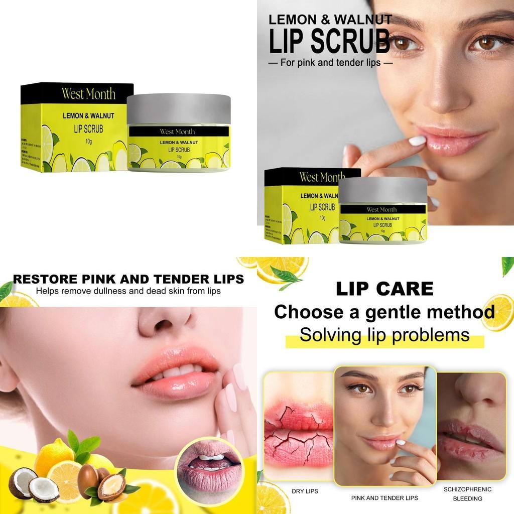 West Month Lip Scrub Exfoliating Treatment For Dry Lips Hydrating Nourishing Care