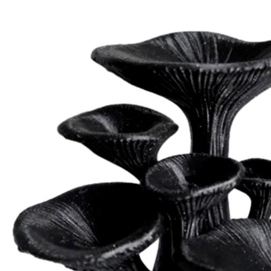 Yousheng Black Mushroom Jewelry Stand 3D Printed 7-Tier Jewelry Holder Desktop Earring Tree for Rings Necklaces Bracelets Keys Storage Vanity Decor
