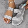 Slippers women's summer new woven women's slippers outside wearing beach cool slippers
