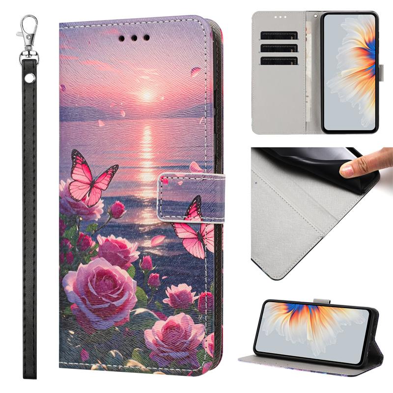 Note15/Note14/Note13 Pro+ Sonnenuntergang Bemalte Hülle für Xiaomi Redmi Note 15 14 13 12 11 Pro 10 9 Pro Plus Brieftasche Lederhülle Hülle