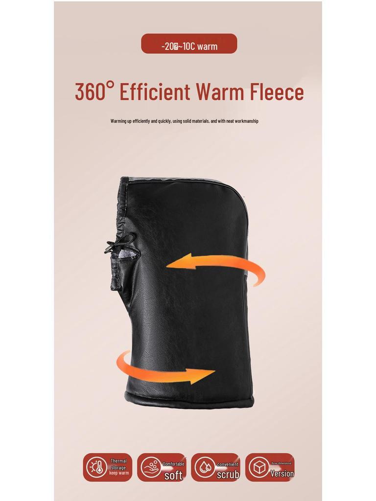 Winter Warm Waterproof Electric Vehicle Handlebar Cover Gloves - Cold-Proof, Windproof, Thickened Handguards for Motorcycles and Tricycles