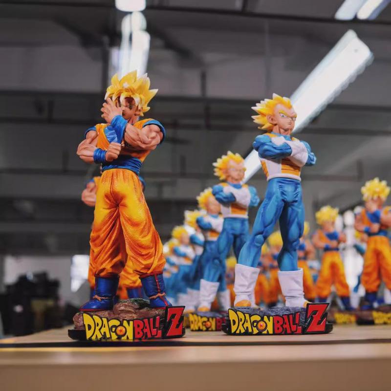 Dragon Ball Warrior Standing Aftershock Wukong and Vegeta Resonance Set Super Saiyan Figure Model Gift