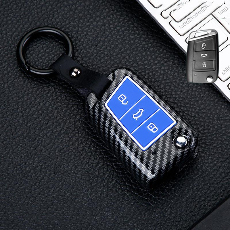Silicon Carbon Fiber Abs Matte Car Key Cover Case For Volkswagen Vw Golf7 Mk7 Seat Ibiza Leon Fr 2 Altea Aztec For Skoda Octavia