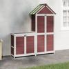 2 Piece Garden Shed Set Mocha Solid Pine Wood