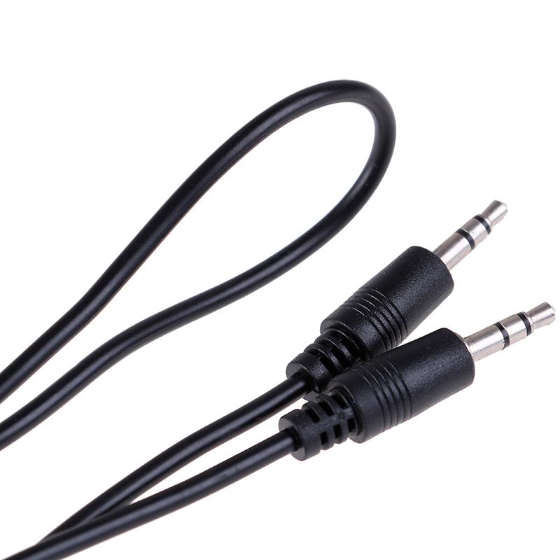 1Pc 3.5mm Jack Male To Male Car Aux Auxiliary Cord Stereo Audio Cable 1m Dual Voice Computer Audio Cable For Recording