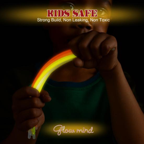 Světlé svítící tyčinky hromadně 8 palců svítící ve tmě světelné tyčinky párty laskominy neonová párty svítící náhrdelníky a náramky s konektory