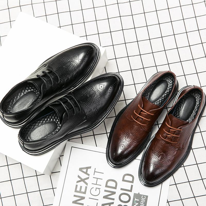 Leather Shoes For Man Genuine Leather Big Size Shoes High Quality Designer Formal Shoes Casual Shoes Business