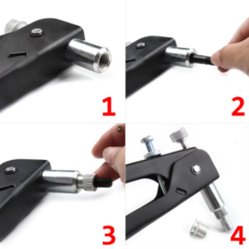 150PCS Rivet Nuts Kit M3/M4/M5/M6/M8 +1PCS Rivet Nut Gun+5PCS Nut Rivet Mandrels Rivet Nuts Gun Mandrel Kit Repairtool