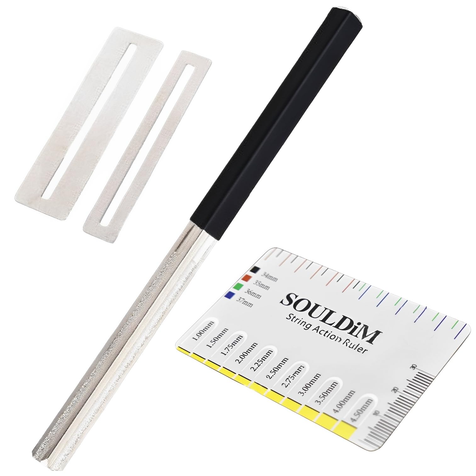 

MIMIA Guitar Maintenance Set, Guitar Fret File, Polisher, 3 Sizes, Fret Plate, String Height Ruler, String Action Ruler, Musical Instrument Tools,